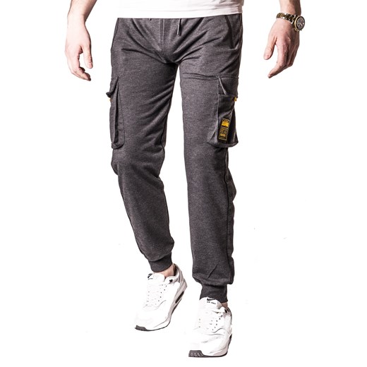 Spodnie dresowe 6059 szare ze sklepu Risardi w kategorii Spodnie męskie - zdjęcie 170874826