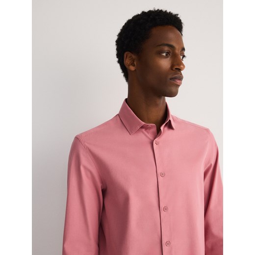 Reserved - Bawełniana koszula regular fit - brudny róż ze sklepu Reserved w kategorii Koszule męskie - zdjęcie 170875718