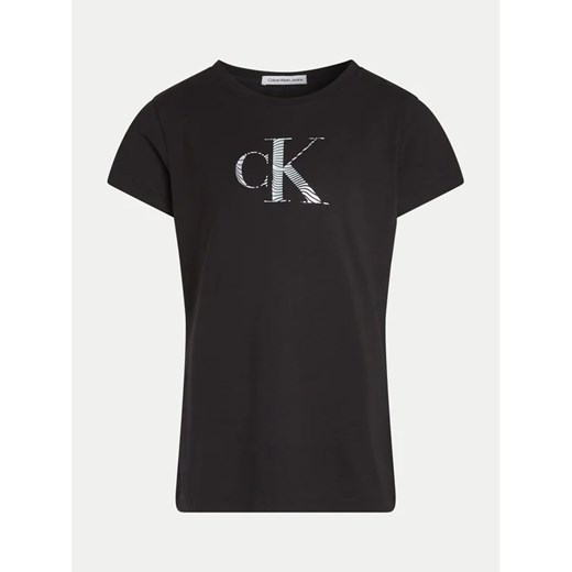 Calvin Klein Jeans T-Shirt Iridescent IG0IG02433 Czarny Regular Fit 10Y MODIVO
