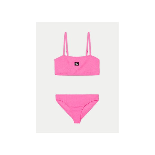 Calvin Klein Swimwear Strój kąpielowy KY0KY00080 Różowy ze sklepu MODIVO w kategorii Stroje kąpielowe - zdjęcie 170878168