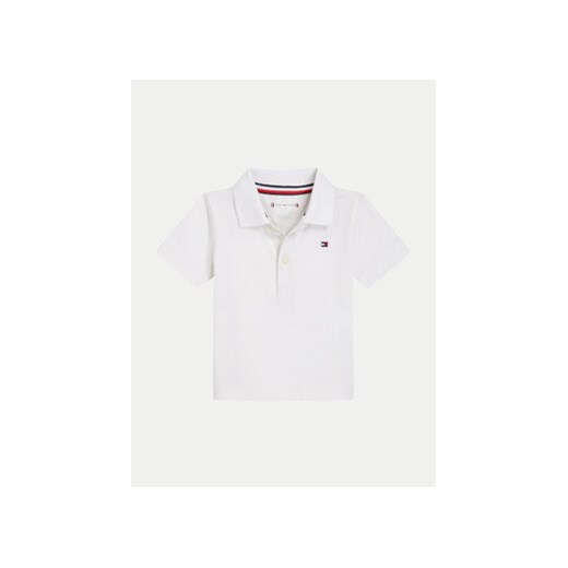Tommy Hilfiger Polo Flag KN0KN01763 Biały Regular Fit ze sklepu MODIVO w kategorii Koszulki niemowlęce - zdjęcie 170878379