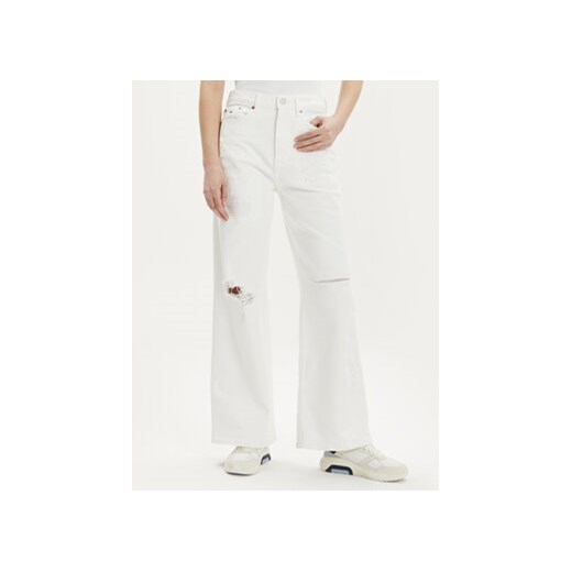 Tommy Jeans Jeansy Claire DW0DW18322 Biały Wide Leg ze sklepu MODIVO w kategorii Jeansy damskie - zdjęcie 170878439