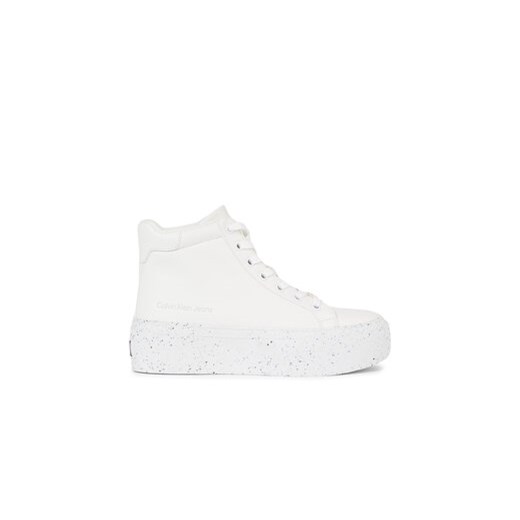 Calvin Klein Jeans Sneakersy Bold Vulc Flatf Mid Laceup Wn YW0YW01230 Biały ze sklepu MODIVO w kategorii Trampki damskie - zdjęcie 170878576