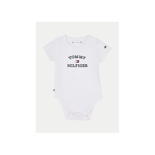 Tommy Hilfiger Body dziecięce Logo KN0KN01815 Biały ze sklepu MODIVO w kategorii Body niemowlęce - zdjęcie 170878818