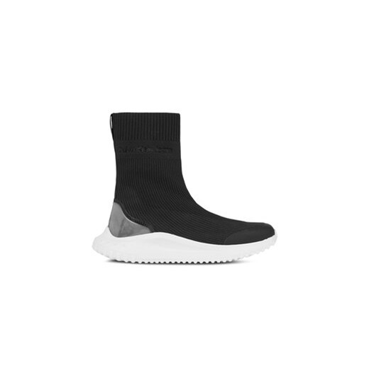 Calvin Klein Jeans Sneakersy Eva Runner Sock Knit Wn YW0YW01204 Czarny ze sklepu MODIVO w kategorii Buty sportowe damskie - zdjęcie 170878858