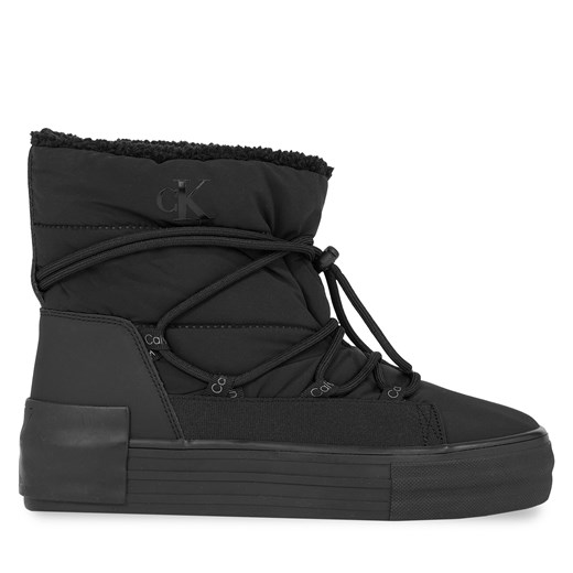 Sneakersy Calvin Klein Jeans Bold Vulc Flatf Snow Boot Wn YW0YW01181 Czarny ze sklepu eobuwie.pl w kategorii Śniegowce damskie - zdjęcie 170879948