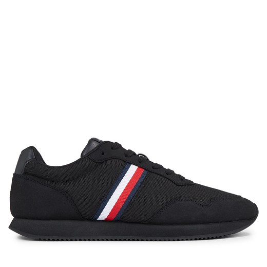 Sneakersy Tommy Hilfiger Lo Runner Mix FM0FM04958 Black BDS ze sklepu eobuwie.pl w kategorii Buty sportowe męskie - zdjęcie 170880036