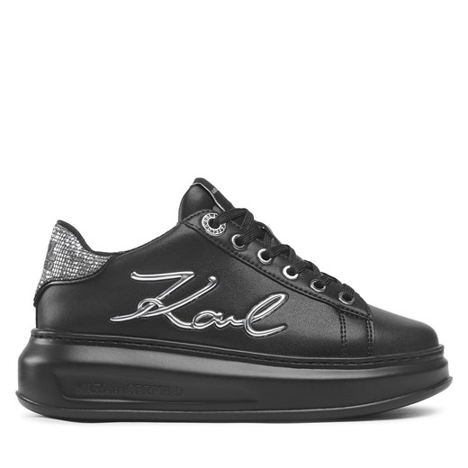 Sneakersy KARL LAGERFELD KL62510A Black Lthr w/Silver Karl Lagerfeld 35 okazja eobuwie.pl