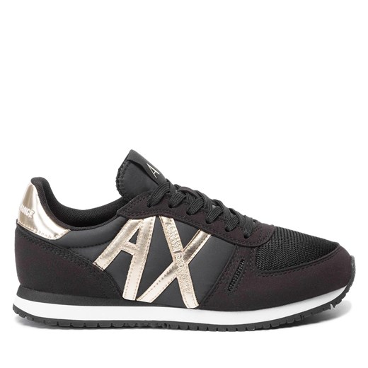 Sneakersy Armani Exchange XDX031 XV137 N692 Black/Lt Gold ze sklepu eobuwie.pl w kategorii Buty sportowe damskie - zdjęcie 170881067