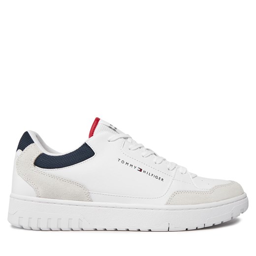 Sneakersy Tommy Hilfiger Th Basket Core Lth Mix Ess FM0FM05058 White YBS Tommy Hilfiger 42 eobuwie.pl