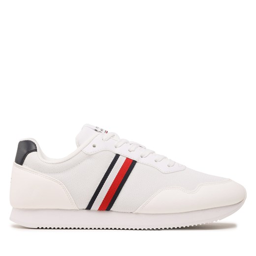 Sneakersy Tommy Hilfiger Core Lo Runner FM0FM04504 White YBS Tommy Hilfiger 44 promocyjna cena eobuwie.pl