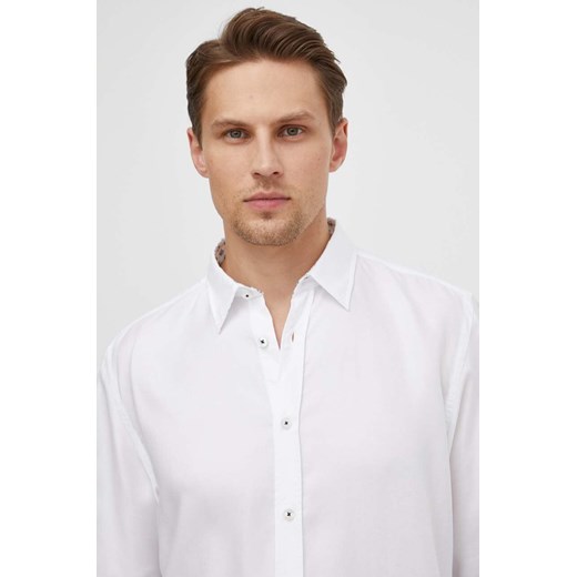 Koszula męska biała BOSS HUGO wiosenna elegancka 