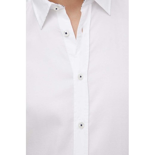 Koszula męska BOSS HUGO wiosenna z długimi rękawami biała elegancka 