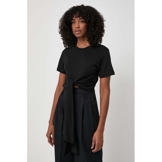 Silvian Heach t-shirt damski kolor czarny ze sklepu ANSWEAR.com w kategorii Bluzki damskie - zdjęcie 170884269