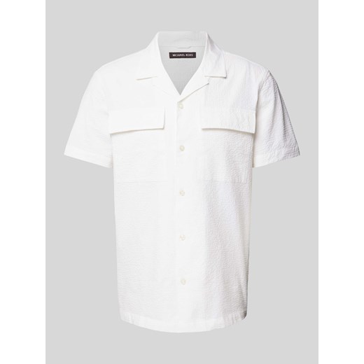 Koszula casualowa o kroju relaxed fit z fakturowanym wzorem ze sklepu Peek&Cloppenburg  w kategorii Koszule męskie - zdjęcie 170885769