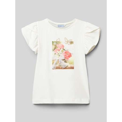 T-shirt z nadrukowanym motywem ze sklepu Peek&Cloppenburg  w kategorii Bluzki dziewczęce - zdjęcie 170886205
