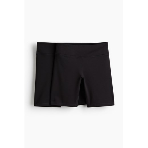 H & M - Krótkie legginsy sportowe DryMove 2-pak - Czarny ze sklepu H&M w kategorii Spodenki dziewczęce - zdjęcie 170886337