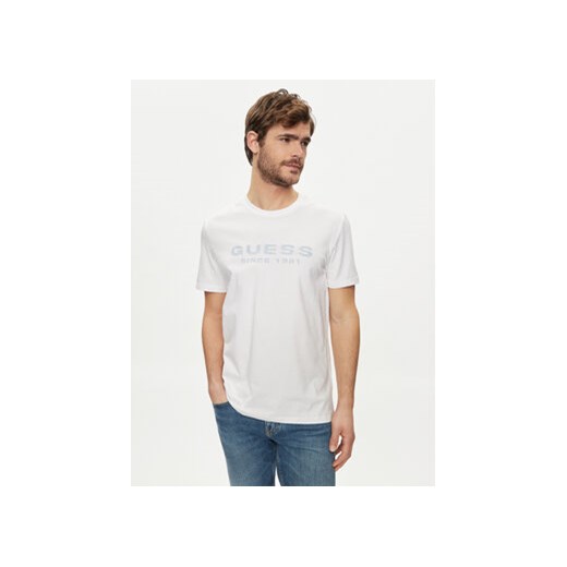 Guess T-Shirt M4GI61 J1314 Biały Slim Fit ze sklepu MODIVO w kategorii T-shirty męskie - zdjęcie 170887819