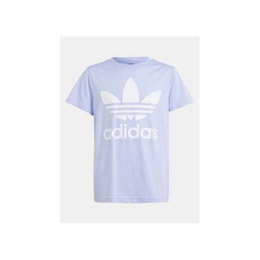 adidas T-Shirt adicolor Trefoil IN8447 Fioletowy Regular Fit ze sklepu MODIVO w kategorii Bluzki dziewczęce - zdjęcie 170887906