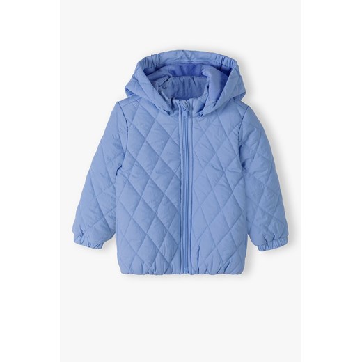 Niebieska pikowana kurtka niemowlęca z kapturem - 5.10.15. ze sklepu 5.10.15 w kategorii Kombinezony i kurtki - zdjęcie 170888776