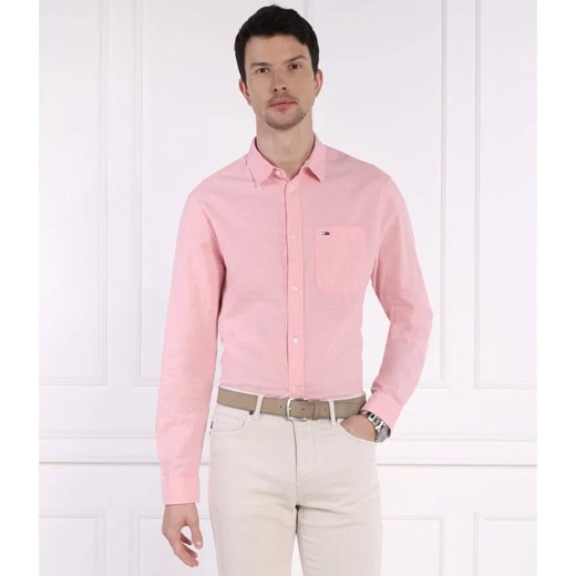 Tommy Jeans Lniana koszula | Regular Fit ze sklepu Gomez Fashion Store w kategorii Koszule męskie - zdjęcie 170888898