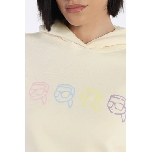 Bluza damska żółta Karl Lagerfeld z bawełny