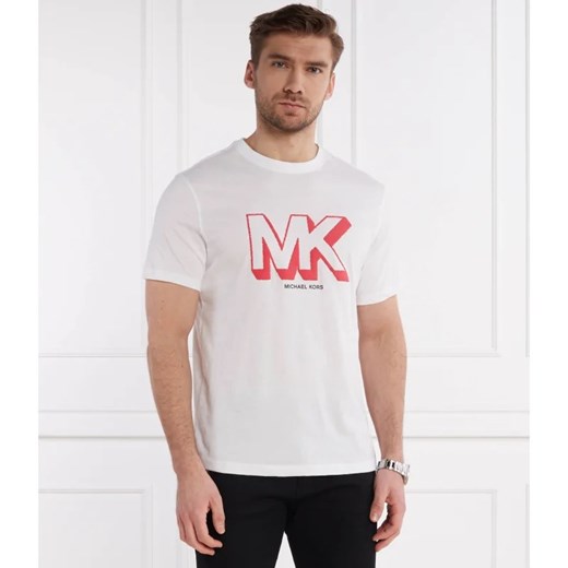 T-shirt męski Michael Kors biały z krótkimi rękawami 