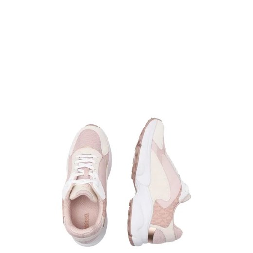 Buty sportowe damskie różowe Michael Kors sneakersy sznurowane na platformie 
