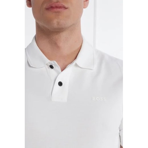 T-shirt męski BOSS HUGO z krótkim rękawem biały bawełniany 