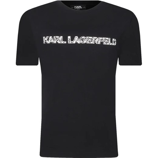 T-shirt chłopięce Karl Lagerfeld z napisami z krótkimi rękawami bawełniany 