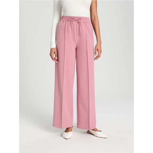Sinsay - Spodnie wide leg - różowy ze sklepu Sinsay w kategorii Spodnie damskie - zdjęcie 170892635
