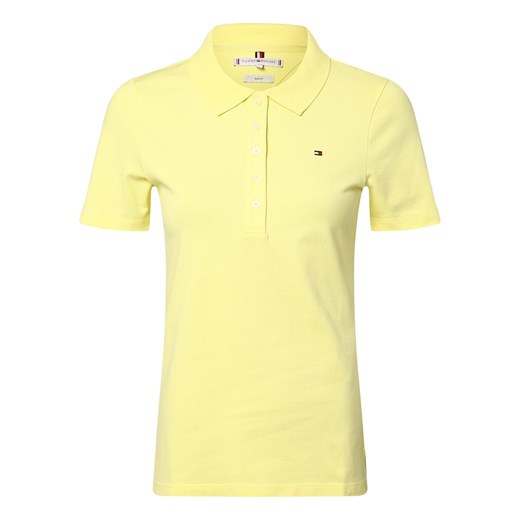 Tommy Hilfiger Damska koszulka polo Kobiety Bawełna żółty jednolity ze sklepu vangraaf w kategorii Bluzki damskie - zdjęcie 170894458