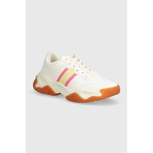 Armani Exchange sneakersy kolor beżowy XDX156 XV836 00894 ze sklepu ANSWEAR.com w kategorii Buty sportowe damskie - zdjęcie 170896078