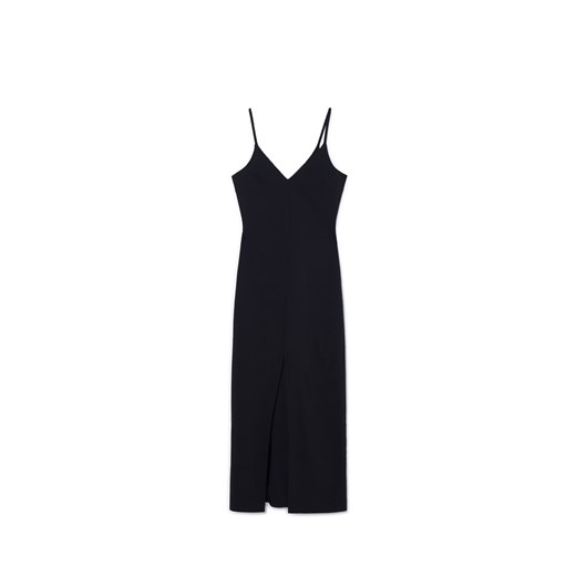 Cropp - Czarna sukienka na ramiączkach - czarny ze sklepu Cropp w kategorii Sukienki - zdjęcie 170896508