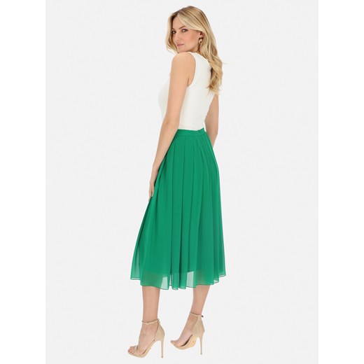 Zielona elegancka spódnica z zakładkami midi L'AF Taliana 42 Eye For Fashion
