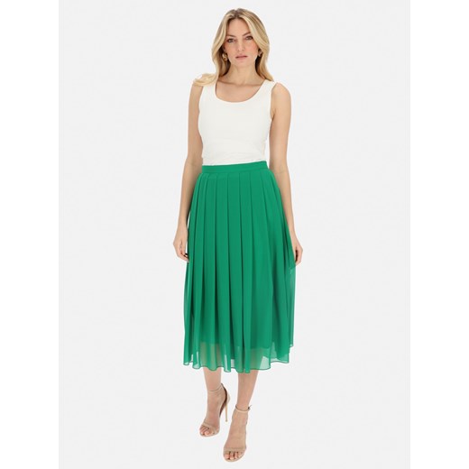 Zielona elegancka spódnica z zakładkami midi L'AF Taliana 38 Eye For Fashion