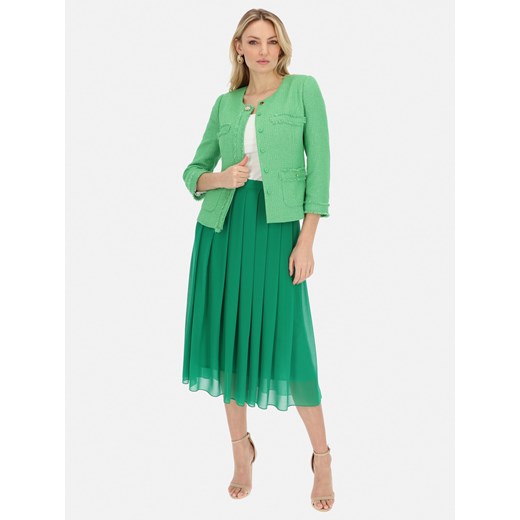 Zielona elegancka spódnica z zakładkami midi L'AF Taliana 38 Eye For Fashion