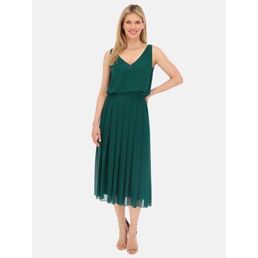 Zielona elegancka spódnica z zakładkami midi L'AF Taliana 40 Eye For Fashion