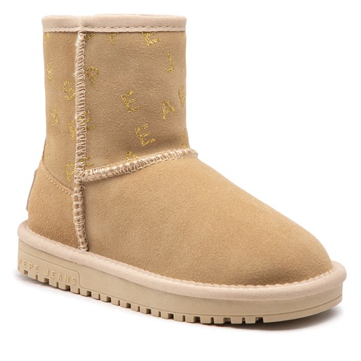 Śniegowce Pepe Jeans Diss Girl Logy PGS50180 Beige 844 Pepe Jeans 36 eobuwie.pl