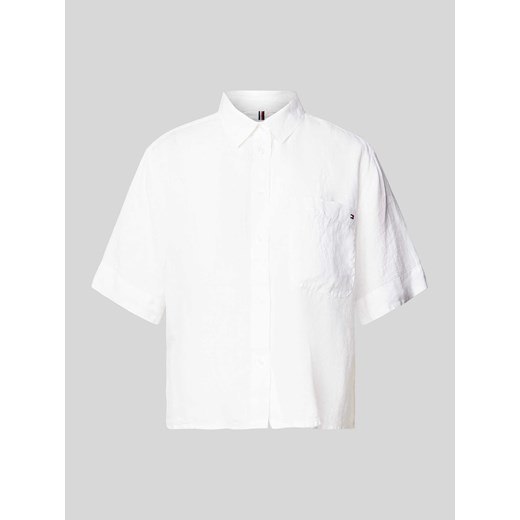 Bluzka koszulowa z detalem z logo ze sklepu Peek&Cloppenburg  w kategorii Koszule damskie - zdjęcie 170897939