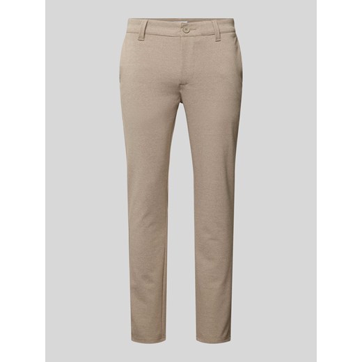 Spodnie materiałowe o kroju slim fit z efektem melanżu model ‘MARK’ ze sklepu Peek&Cloppenburg  w kategorii Spodnie męskie - zdjęcie 170897955