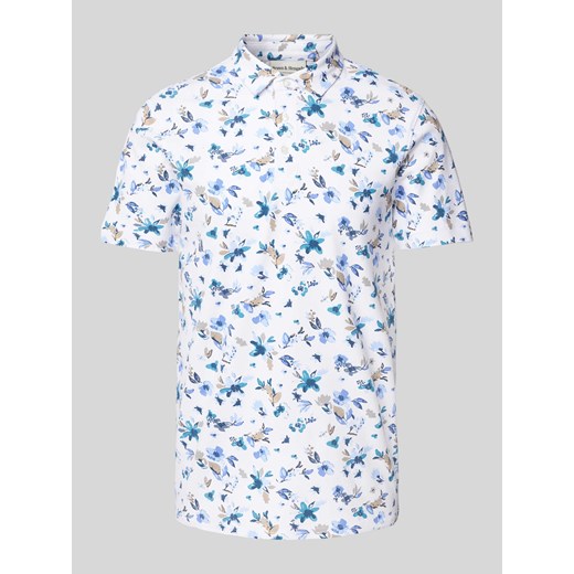 Koszulka polo ze wzorem na całej powierzchni model ‘HERMANOS’ ze sklepu Peek&Cloppenburg  w kategorii T-shirty męskie - zdjęcie 170898216
