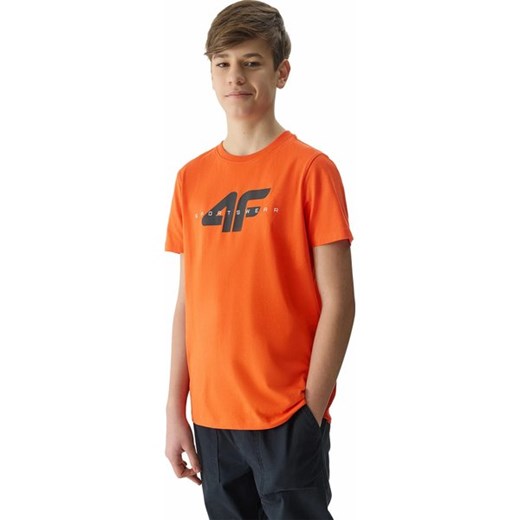 4F t-shirt chłopięce pomarańczowa 