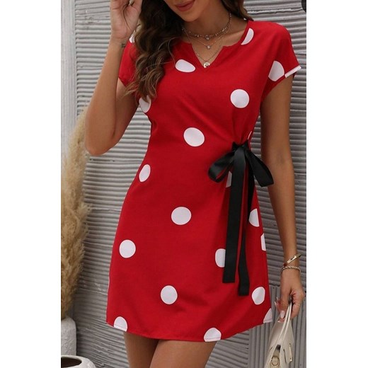 Sukienka TOKSARA RED ze sklepu Ivet Shop w kategorii Sukienki - zdjęcie 170905485