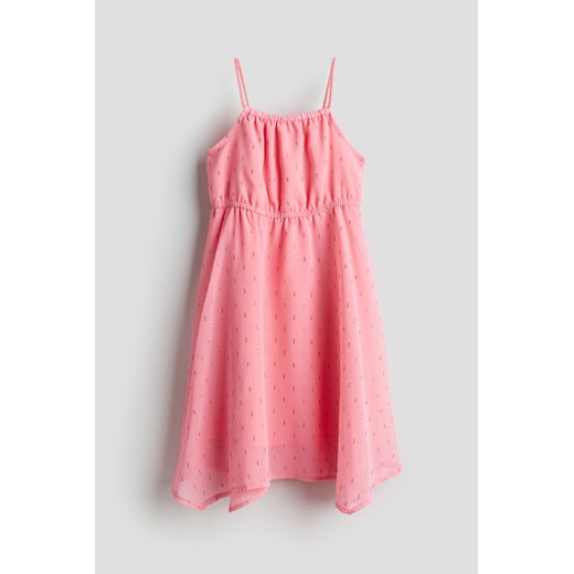 H & M - Asymetryczna sukienka szyfonowa - Różowy ze sklepu H&M w kategorii Sukienki dziewczęce - zdjęcie 170905546
