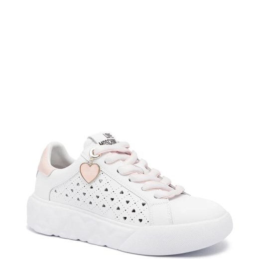 Love Moschino Skórzane sneakersy HEART45 ze sklepu Gomez Fashion Store w kategorii Buty sportowe damskie - zdjęcie 170906509