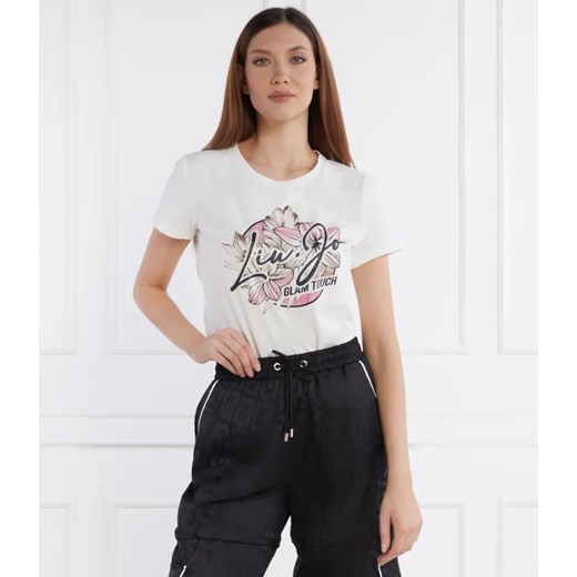 Liu Jo Sport T-shirt | Regular Fit ze sklepu Gomez Fashion Store w kategorii Bluzki damskie - zdjęcie 170906546