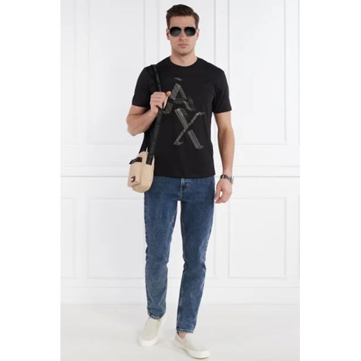 T-shirt męski Armani Exchange w stylu młodzieżowym z krótkimi rękawami w nadruki 