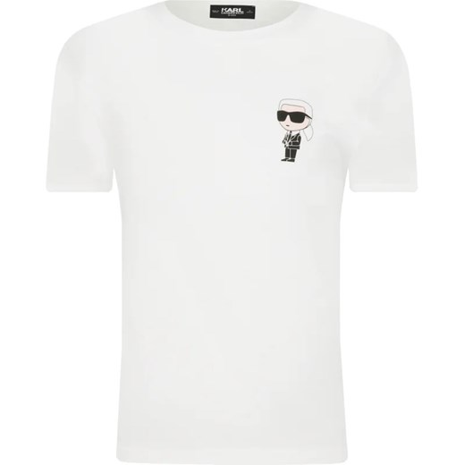T-shirt chłopięce biały Karl Lagerfeld w nadruki z krótkim rękawem 