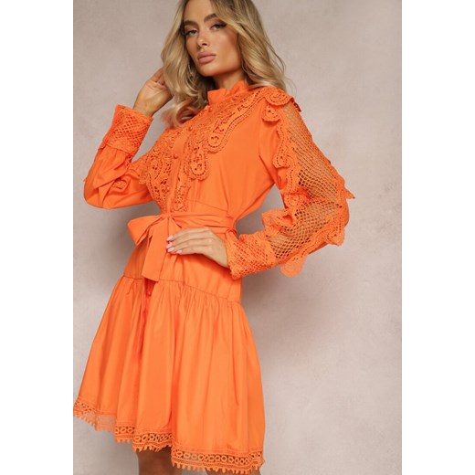 Pomarańczowa Sukienka Laodilea ze sklepu Renee odzież w kategorii Sukienki - zdjęcie 170908957